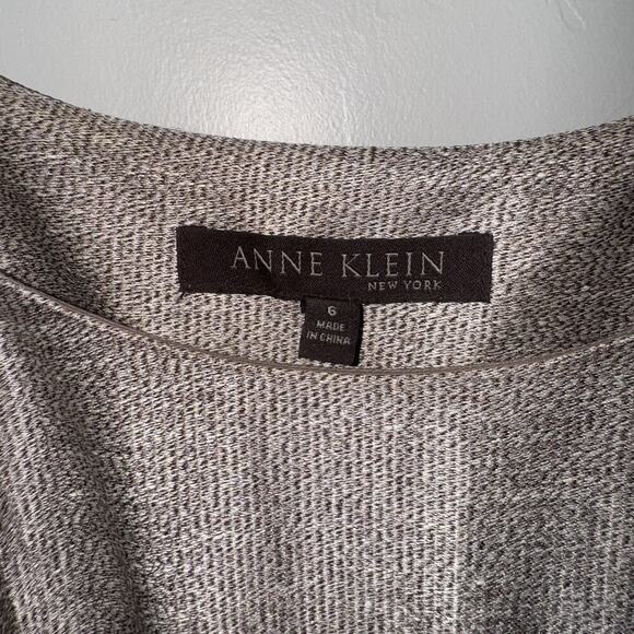 Anne Klein Sheath Dress & Blazer Set - Dress Sz 6 Blazer Sz 4 - Linen Silk Wool - Picture 4 of 16